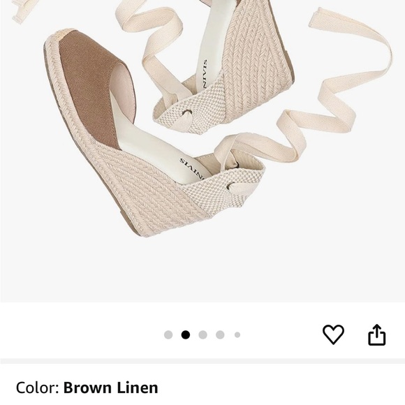 NIB - brown Espadrille Sandal 6.5 - Picture 4 of 5